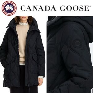 Black label Newest style Canada Goose  Alessia Quilted Hooded Jacket women XL
